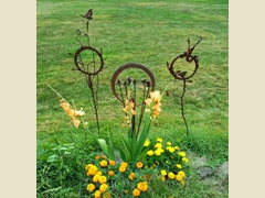 Steel Circles in the Flowers